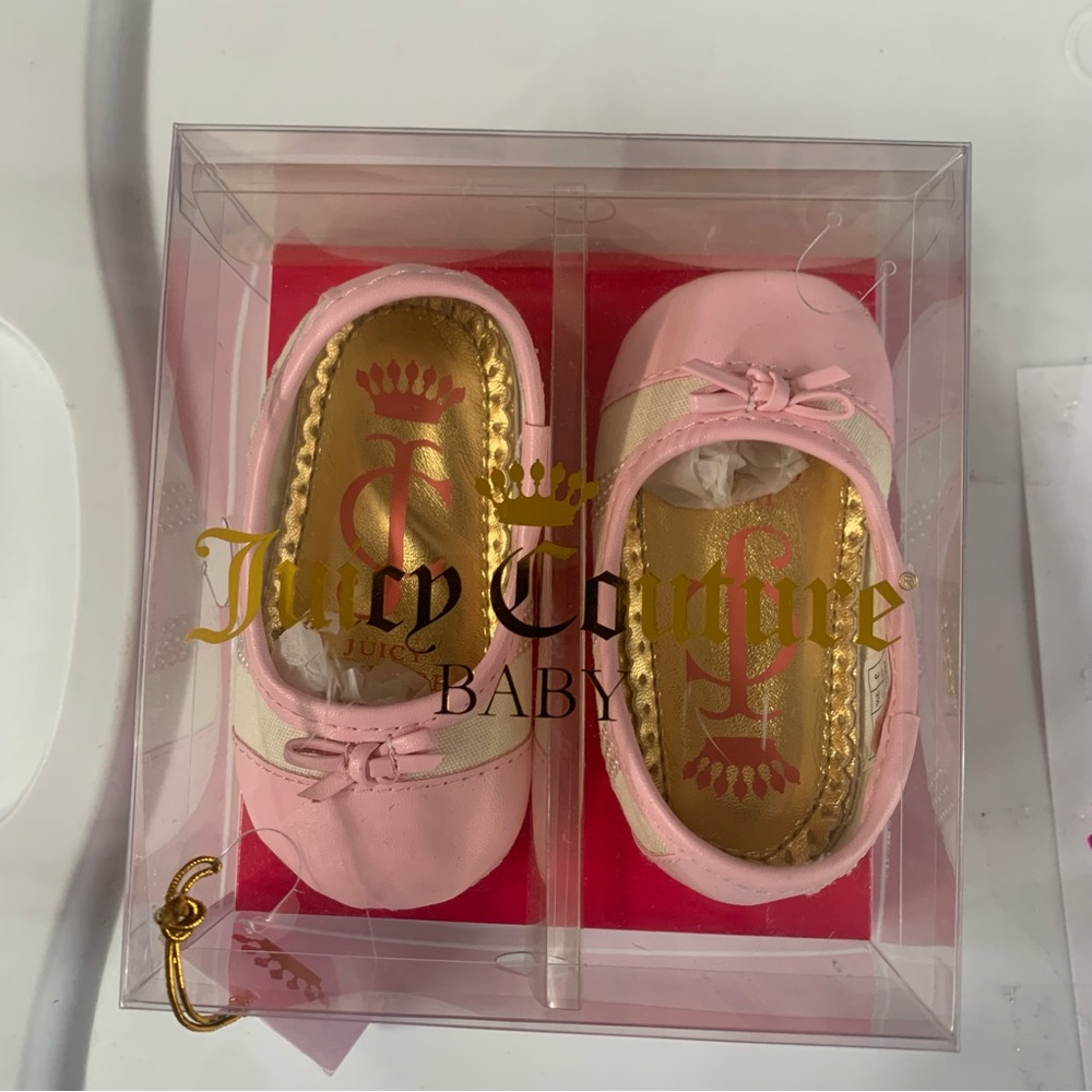 Retro Juicy Couture Pink Baby Sneakers New in Box Size 3